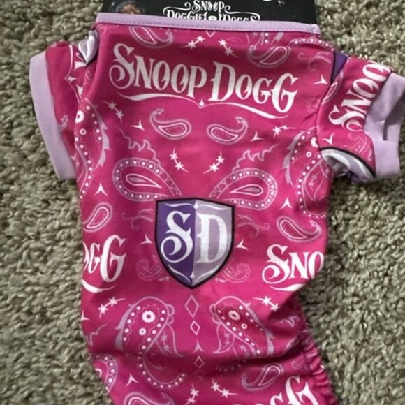 Snoop Doggie Doggs Pet Dog Pajamas Pink PJ's Size Small Jammies - Picture 4 of 9